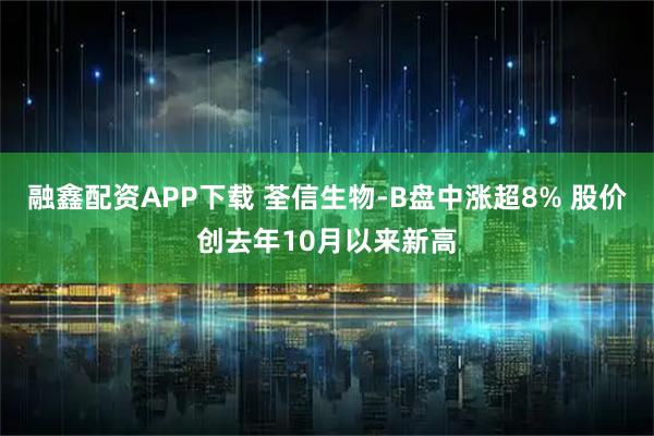 融鑫配资APP下载 荃信生物-B盘中涨超8% 股价创去年10月以来新高